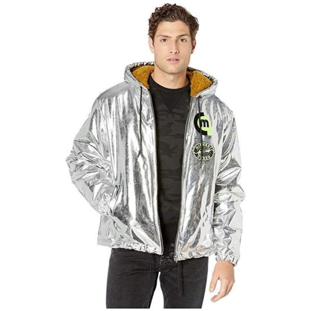 NEW Alexander McQueen McQ Metallic Hooded Jacket - Picture 1 of 10